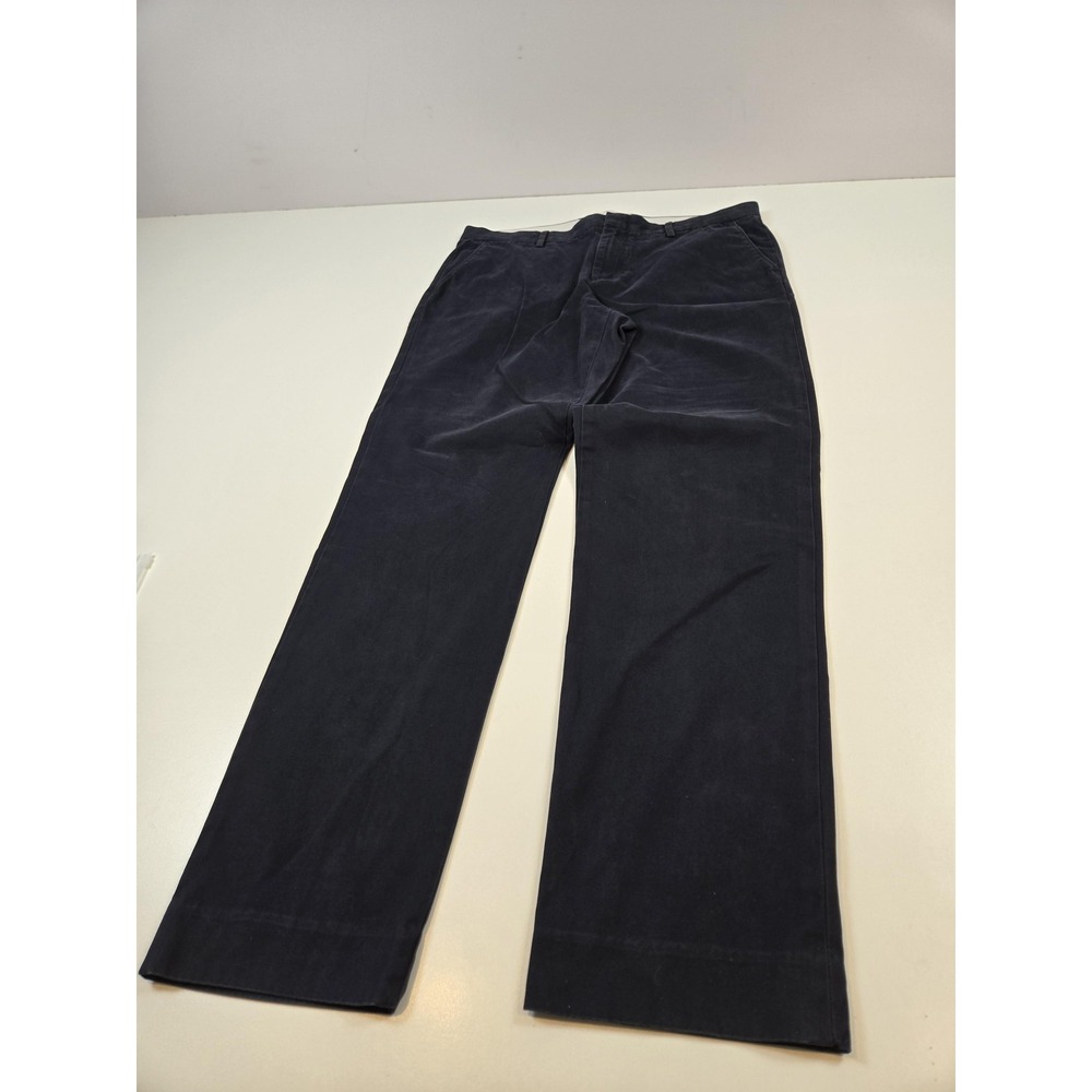 J Crew Bowery Pants Mens 34x32 Navy Slim Fit Chino Dress Casual Cotton